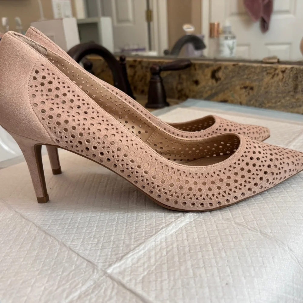 Alfani Jeules Blush Pink Pointed Toe Slip On Stilettos 3” Heel Women’s Size 11 - Picture 2 of 9